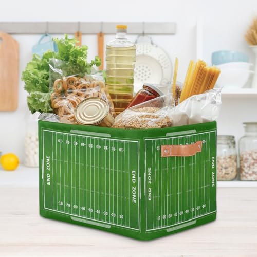 Green Field Storage Basket Toy Storage Bins Collapsible Cube Organizer - Image 7