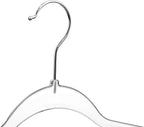 DEILSY™ Clear Thin Hangers with Silver Hook Non-Velvet Hangers 50 Pack | Space saving hangers, sturdy slim hangers, thin hangers for shirts, jackets, coats and everyday clothing - Image 9