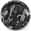 Marble Jewelry Dish, 5" Handmade Black Ring Tray by SPESHSTONES