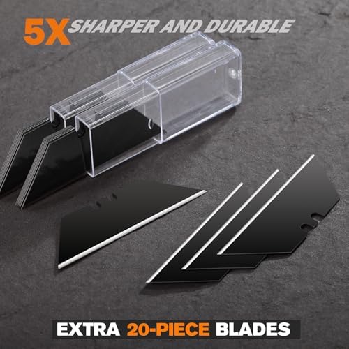 REXBETI Box Cutter 6-Pack, Utility Knife with Blade Storage, 44 Blades - Image 7