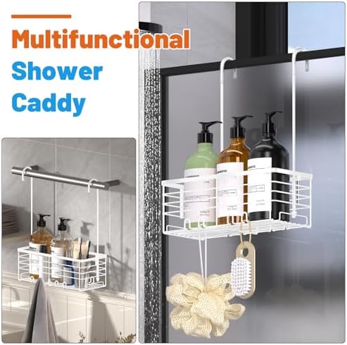YUOROS Hanging Shower Caddy Shower Rack (White) - Image 2