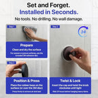HOME SO Suction Cup Hooks for Shower & Bathroom Towel Holder 2-Pack Bronze - Image 6