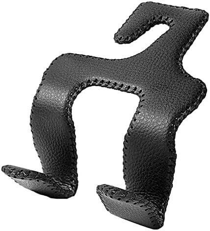 Car Headrest Hooks for Purses and Bags, Upgraded 2 in 1 Cars Back Seat Head Rest Hanger Vehicle Leather Organizer Storage Holder Hook Matching Cars Interior, 1-Pack, Black by LANVRION