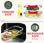 KOMUEE 30 Pieces Glass Food Storage Containers Set, Red - Image 5