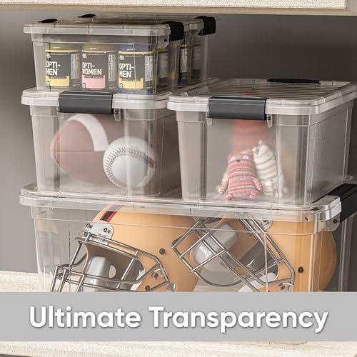 Superio 21 Quart Clear Plastic Storage Boxes with Lids, Stackable Organizer Containers, BPA-Free Storage Bins for Home, Office, School & Dorm, 5 Pack - Image 5
