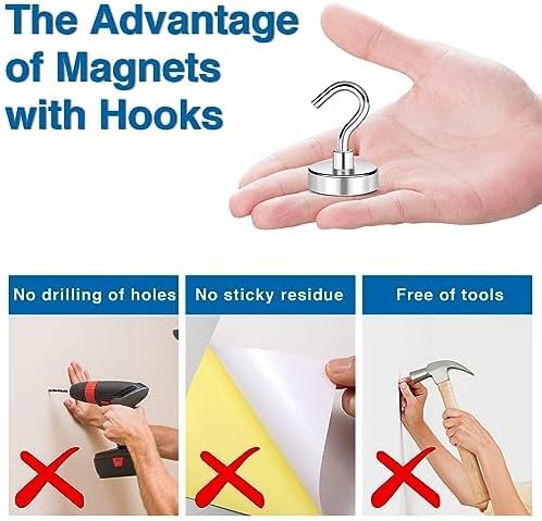 LOVIMAG Magnetic Hooks for Cruise Essentials 2026 Cabins Door 25 Pack-50LBS - Image 6