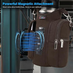 icolor Magnetic Gym Bag Water Bottle Carrier Holder with Phone Pockets & Shoulder Strap,Gym Magnetic Bag 5 Built-in Magnets Gym Accessories Organizer Sling Bottle Bag Pouch Sleeve - Image 2