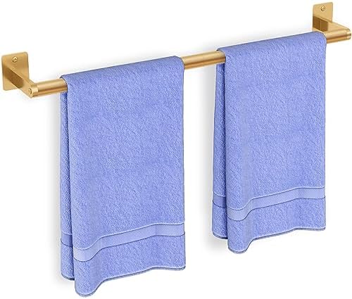 Bathroom Towel Bar, 24 Inch Towel Racks for Bathroom Wall Mounted, Heavy Duty Bath Hand Towel Holder Organizer, Modern Home Decor Towel Rod Bathroom Hardware Accessories, Gold by JUCHALIHOME