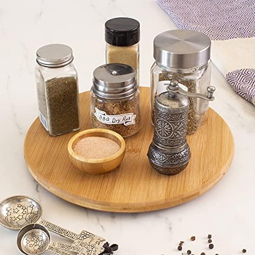 TB Home 10 Inch Bamboo Lazy Susan Turntable for Kitchen, Cabinet or Pantry - Image 2