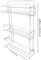Evelots 2-Pack 3-Tier Spice Rack Organizer Door/Wall Mount Holds 36 Bottles - Image 2
