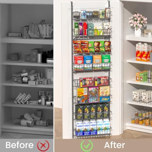 ElegantArray 8-Tier Pantry Door Organizer, Deep Gray - Image 2