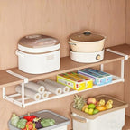 Under-Shelf Expandable Shoe Rack Organizer, White Metal, 40-70cm Width Adjustable, Cabinet Storage for Closet，Retractable Shoe Rack Organizer，Expandable（4 Pcs） - Image 5