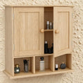 TaoHFE Natural Wooden Color Bathroom Wall Cabinet with 2 Door by TAOHFE