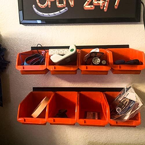 Wallmaster 8-Bin Wall Mounted Plastic Storage Bins Hanging Organizer Bins - Image 6