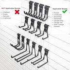 Slatwall Hooks 14 Pack, Heavy Duty Garage Wall Organizer, Multi-Size Hanging Hooks Compatible with Proslat, StoreWALL and HandiWall - Image 4