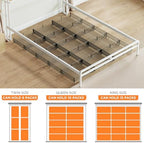 Under Bed Storage with Wheels, Rollable Under Bed Storage Container, Foldable Metal Under Bed Organizer for Bedroom Clothes Shoes Blankets Storage (2black, Black) - Image 6
