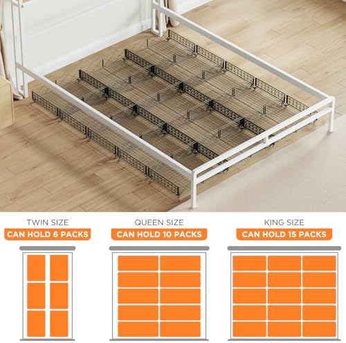Under Bed Storage with Wheels, Rollable Under Bed Storage Container, Foldable Metal Under Bed Organizer for Bedroom Clothes Shoes Blankets Storage (2black, Black) - Image 6