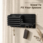Rebee Vision Key Holder Wall Mount with 8 Key Hooks for Rome Decor, Black - Image 2