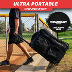 PowerNet Rolling Bucket Bag, Holds 2 6-Gallon Bucket of Baseballs & Softballs, Storage Pockets for Baseball Bat, Gloves & Scoreboards, Fits Launch F-lite Pitching Machine & Balls - Image 5