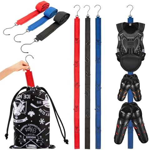 TUYUU 4PCS Hockey Equipment Drying Rack Set, 15 Adjustable Hooks Hanger by TUYUU