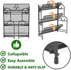 YIUKEA Bathroom Organizer Countertop - 3 Tier Spice Rack Organizer, Counter Organization and Storage for Bathroom, Kitchen, Bedroom, Offices, Foldable - Image 5