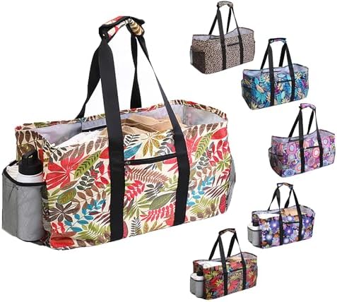Extra Large Utility Tote Bag - Reusable Grocery Bags Foldable Heavy Duty by XINFULLWOL