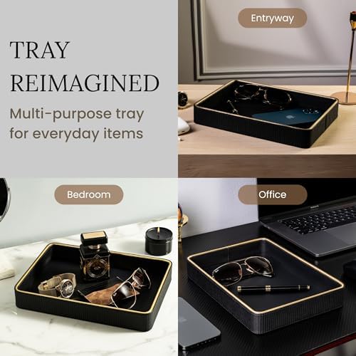 Leather Catchall Valet Tray for Men| Mens Valet Catch All Tray Key Basket - Image 6