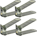 shoe slots organizer, Clear Shoe Stacker, Adjustable Level Shoe Rack,Storage Space Saver for Sneakers Display(Green Transparent, 4Pack) by UniHIMO