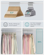 SONGMICS 50 Pack Coat Hangers, Heavy-Duty Plastic Hangers, U-Shaped Opening - Image 5
