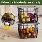 2 Pack Stackable Potato Onion Bins, Pantry Organizers and Storage - Image 3