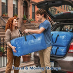 Moving Bags Heavy Duty,Extra Large Moving Bags for Travel/College Packing/Storage/Organization/Seasonal Clothes & Bedding Storage,Moving Supplies Bins,Compatible with Ikea Frakta Cart (SkyBlue,6Pcs) - Image 6