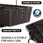 Simple Houseware 2 Tier Pull-Out Sliding Drawer Under Sink Storage, Brown - Image 6