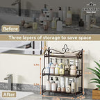 EKNITEY Bathroom Organizer Shelf Countertop - 3 Tier Spice Rack No Assembly - Image 6