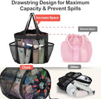 Mesh Shower Caddy Portable with Drawstring - 2-Handle Shower Bag for Dorm - Image 3