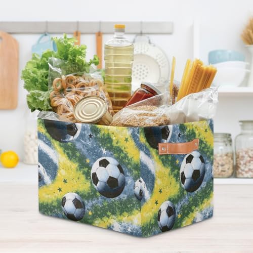 Soccer Balls Storage Basket Toy Storage Bins Collapsible Cube Organizer - Image 7