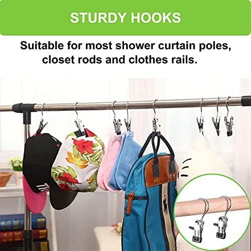 Laundry Hooks Hanging Clips Clothes Pins Closet Hanger Organizer Clamps Socks Towel Clips Heavy Duty Clothespins Bulk Hanger Clips for Closet Travel Pants Socks Handbags, 40 Pack - Image 6