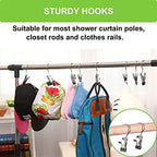 Laundry Hooks Hanging Clips Clothes Pins Closet Hanger Organizer Clamps Socks Towel Clips Heavy Duty Clothespins Bulk Hanger Clips for Closet Travel Pants Socks Handbags, 50 Pack - Image 6