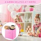 Yinder 12 Pcs Cube Storage Bin Pink 10.5''x10.5''x11'' Storage Cubes - Image 3