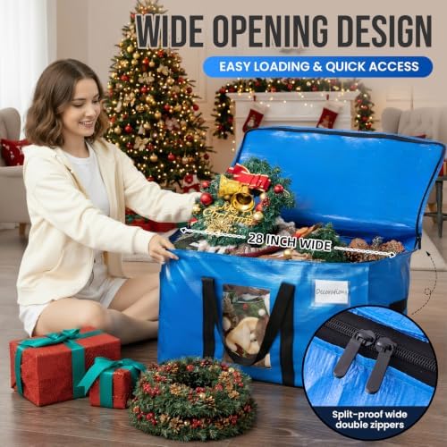 TAILI 2 Pack Blue Extra Large Moving Bags,Storage Bags with Visible Window - Image 4