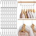 HOUSE DAY 12 Pack Space Saving Hangers for Clothes, Metal Magic Hanger | Heavy Duty Hanger Organizer 30 Lbs Capacity, Sturdy Multi Hangers, Closet Space Saver Closet Organizers and Storage Dorm Room by HOUSEDAY