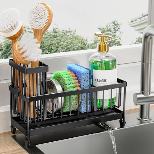 Cisily Sponge Holder for Kitchen Sink, Sink Organizer with Brush Holder by CISILYHOMELIFE