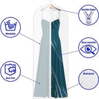 Simple Houseware 65-Inch Clear Garment Bags with Zipper for Gowns, 2 Pack - Image 5