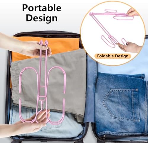 NANATI Hat Hangers for Closet, Stainless Steel Hat Organizer, Hat Racks for Baseball Caps, Cap Organizer for Baseball Caps, 1 Pack, Pink - Image 6