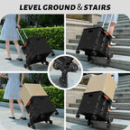 FELICON SELORSS Folding Utility Climber Cart Portable Rolling Crate-Black - Image 3