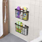 3 Piece Kitchen Cabinet Door Storage Box,Self Adhesive Wall Mounted Storage Boxes,Wardrobe/Bathroom/Refrigerator Small Items Organizer Storage Box (Black3) - Image 5