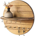Rebee Vision Pine Wood Key Holder Wall Mount for Entryway Decor, Yellow by REBEEVISION