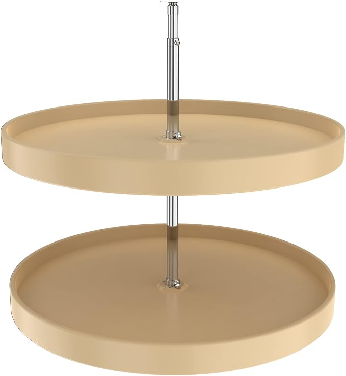 REV-A-SHELF Polymer Full-Circle 2-Shelf Lazy Susan w/Dependent Hardware for Corner Base Cabinets - Image 7