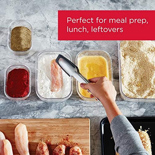 Rubbermaid Brilliance Food Storage Containers, 14 Piece Plastic Containers with Lids, BPA-Free, Leak Proof, Clear - Image 3