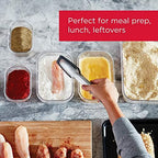 Rubbermaid Brilliance BPA-Free Food Storage Containers Multi Pack, 1.3 Cup Plastic Containers with Lids, 5 Pack, Leak Proof, Microwave & Dishwasher Safe - Image 3