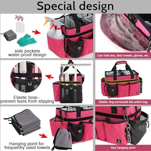 Large Cleaning Caddy Bag Built-in hard plastic sheet Aluminum foil lining - Image 3